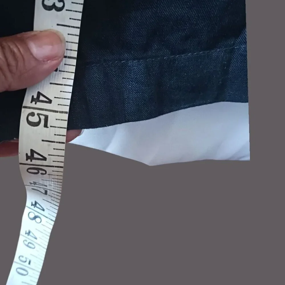 Nautica Clipper Mens Relax Fit Linen Pants 40W X 32L Black